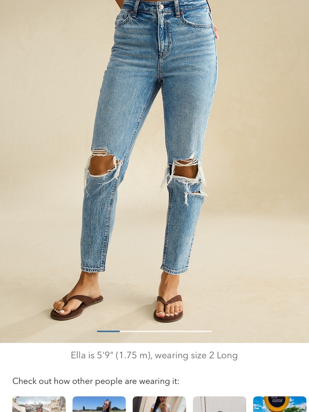 American Eagle Outfitters Light Blue Distressed Boyfriend Jeans